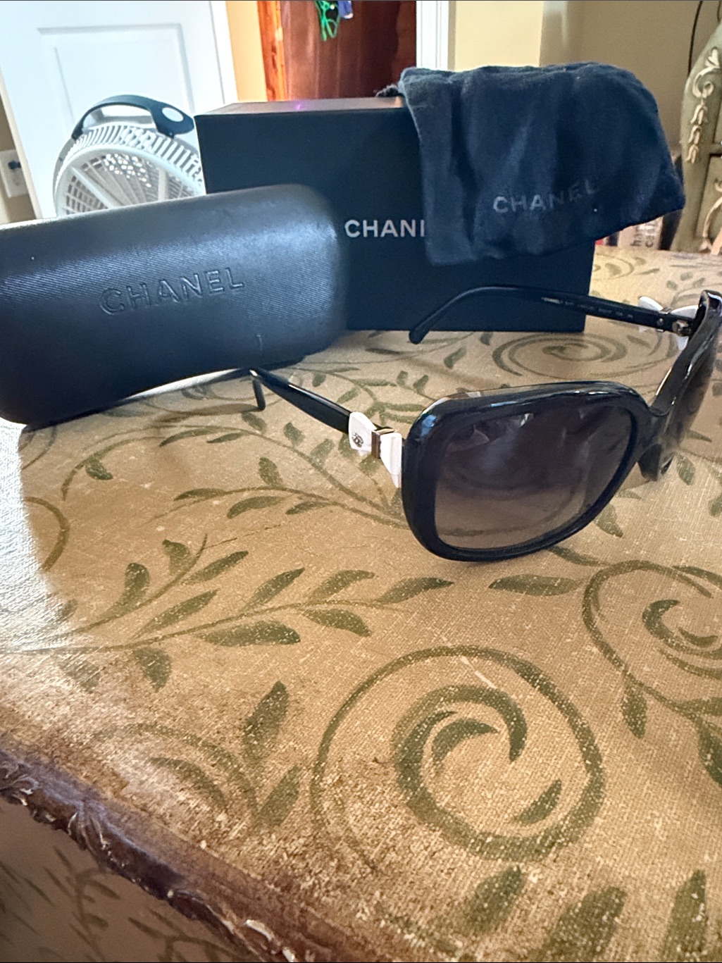 Chanel Black Gradient Oversized Square Sunglasses